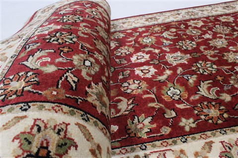 Kashmar Beige Runner Hand Knotted 27 X 61 Area Rug 250-26230 Image 10