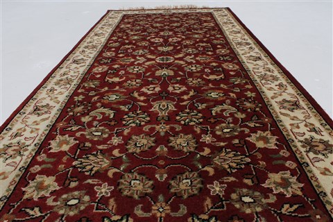 Kashmar Beige Runner Hand Knotted 27 X 61 Area Rug 250-26230 Image 2