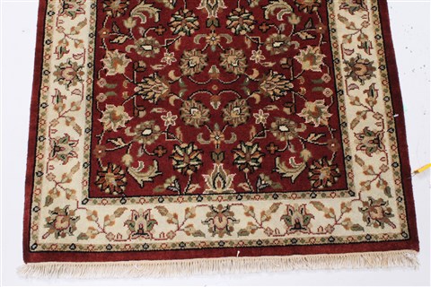 Kashmar Beige Runner Hand Knotted 27 X 61 Area Rug 250-26230 Image 5