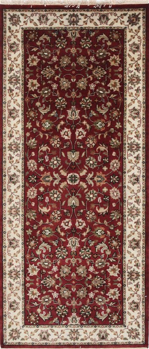 Kashmar Beige Runner Hand Knotted 27 X 61 Area Rug 250-26230 Image 0