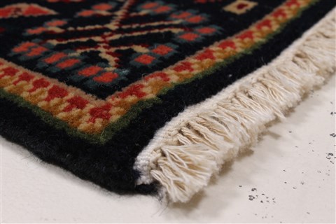 Karajeh Blue Runner Hand Knotted 27 X 61 Area Rug 250-26231 Image 6