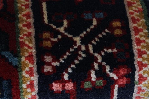 Karajeh Blue Runner Hand Knotted 27 X 61 Area Rug 250-26231 Image 7