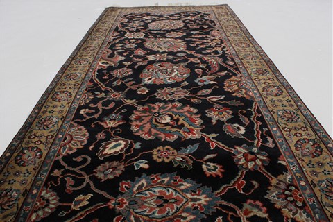 Tabriz Beige Runner Hand Knotted 27 X 60 Area Rug 250-26232 Image 1