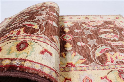 Pishavar Beige Runner Hand Knotted 21 X 50 Area Rug 250-26235 Image 10