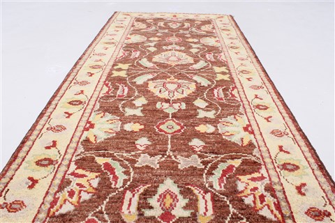 Pishavar Beige Runner Hand Knotted 21 X 50 Area Rug 250-26235 Image 2