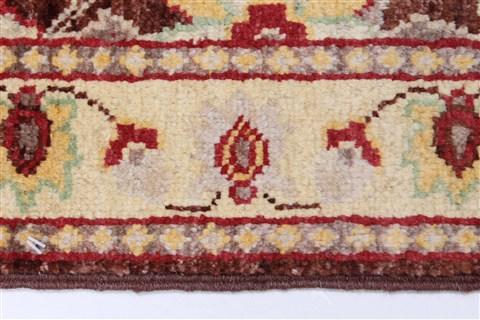 Pishavar Beige Runner Hand Knotted 21 X 50 Area Rug 250-26235 Image 3