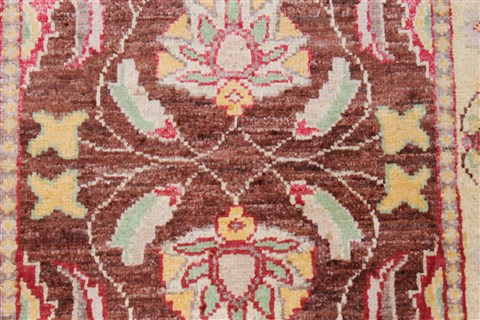 Pishavar Beige Runner Hand Knotted 21 X 50 Area Rug 250-26235 Image 4