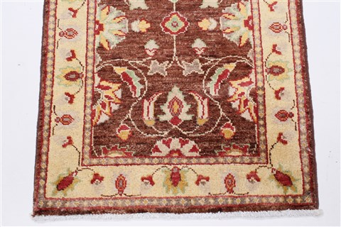 Pishavar Beige Runner Hand Knotted 21 X 50 Area Rug 250-26235 Image 5