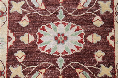 Pishavar Beige Runner Hand Knotted 20 X 56 Area Rug 250-26236 Image 5