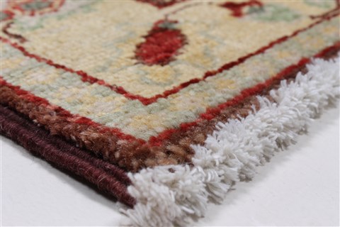 Pishavar Beige Runner Hand Knotted 20 X 56 Area Rug 250-26236 Image 7