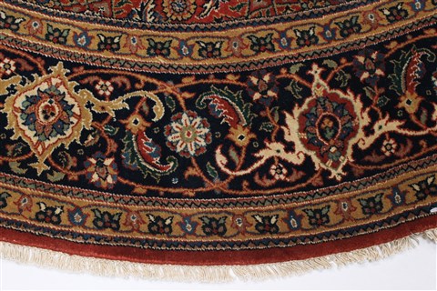 Herati Beige Round Hand Knotted 80 X 80 Area Rug 250-26237 Image 3