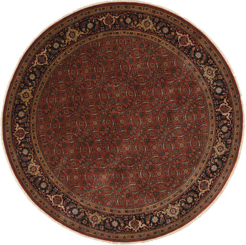 Herati Beige Round Hand Knotted 80 X 80 Area Rug 250-26237 Image 0