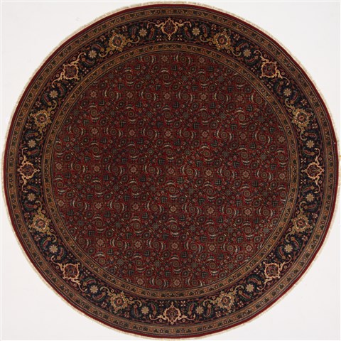 Herati Beige Round Hand Knotted 80 X 80  Area Rug 250-26242 Image 0