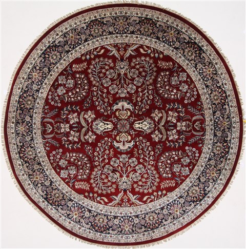 Kashmar Beige Round Hand Knotted 83 X 83 Area Rug 250-26245 Image 0