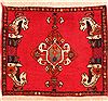 Baluch Red Square Hand Knotted 111 X 24  Area Rug 100-26246 Thumb 0