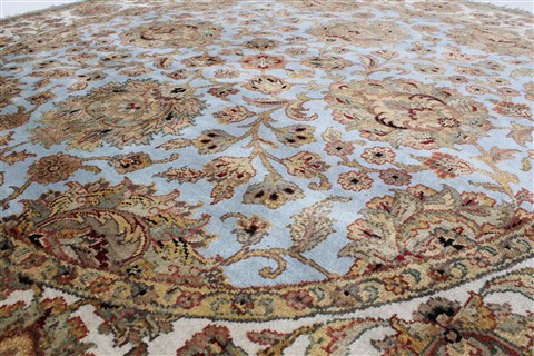 Kashan Beige Round Hand Knotted 80 X 80 Area Rug 250-26251 Image 2