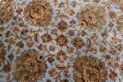 Kashan Beige Round Hand Knotted 80 X 80 Area Rug 250-26251 Image 4
