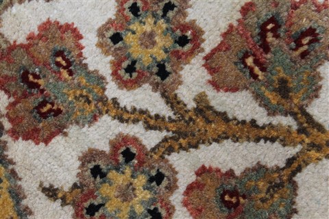 Kashan Beige Round Hand Knotted 80 X 80 Area Rug 250-26251 Image 8