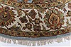 Kashan Beige Round Hand Knotted 80 X 80 Area Rug 250-26251 Thumb 3