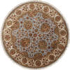 Kashan Beige Round Hand Knotted 80 X 80  Area Rug 250-26251 Thumb 0