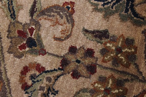 Kashmar Beige Round Hand Knotted 81 X 81 Area Rug 250-26252 Image 9
