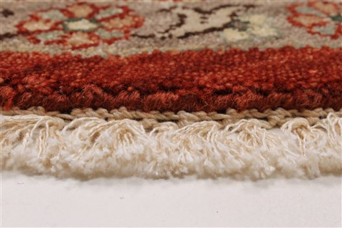 Chobi Beige Round Hand Knotted 711 X 711 Area Rug 250-26253 Image 5