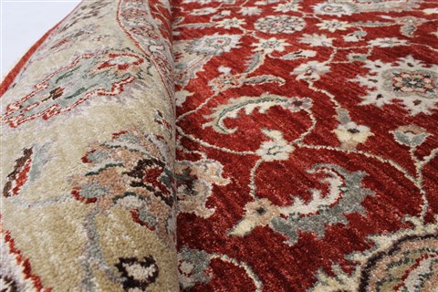 Chobi Beige Round Hand Knotted 711 X 711 Area Rug 250-26253 Image 9