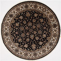 Indian Kashmar Beige Round 7 to 8 ft Wool Carpet 26254