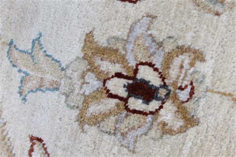 Chobi Beige Round Hand Knotted 82 X 83 Area Rug 250-26255 Image 9