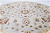 Chobi Beige Round Hand Knotted 82 X 83  Area Rug 250-26255 Thumb 3