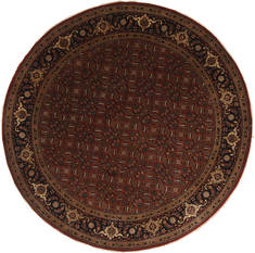 Herati Green Round Hand Knotted 8'0" X 8'0"  Area Rug 250-26256