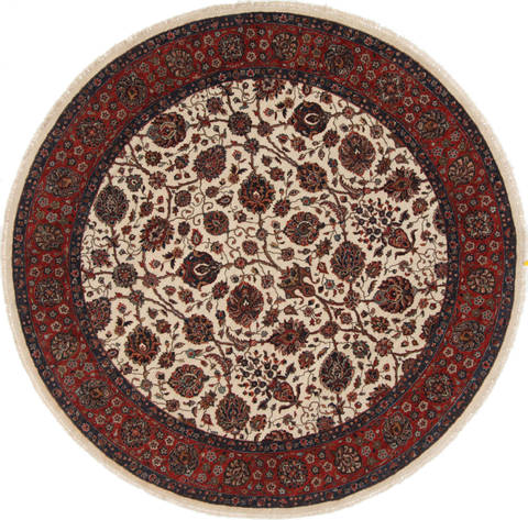 Tabriz Blue Round Hand Knotted 710 X 710 Area Rug 250-26257 Image 0