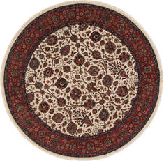 Tabriz Blue Round Hand Knotted 7'10" X 7'10"  Area Rug 250-26257