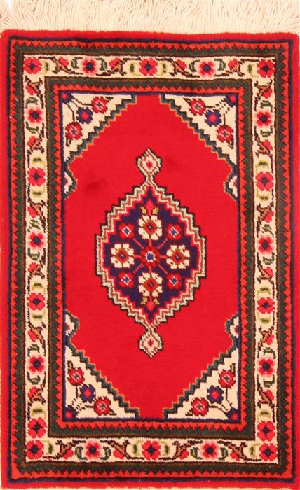 Tabriz Red Hand Knotted 110 X 210 Area Rug 100-26259 Image 0