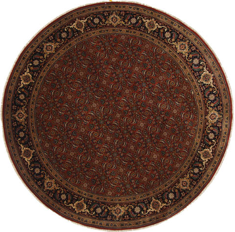 Herati Beige Round Hand Knotted 82 X 82  Area Rug 250-26262 Image 0