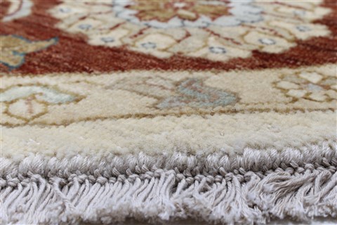 Chobi Beige Round Hand Knotted 81 X 82 Area Rug 250-26263 Image 5