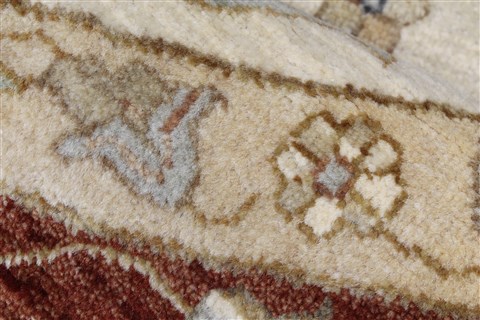 Chobi Beige Round Hand Knotted 81 X 82 Area Rug 250-26263 Image 8