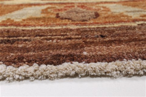 Chobi Beige Round Hand Knotted 80 X 81 Area Rug 250-26264 Image 5