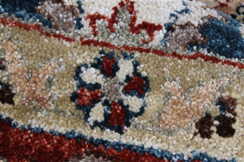 Jaipur White Round Hand Knotted 80 X 80 Area Rug 250-26265 Image 9
