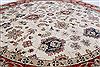 Jaipur White Round Hand Knotted 80 X 80  Area Rug 250-26265 Thumb 3