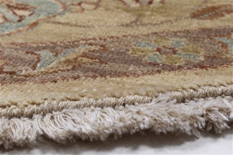 Chobi Beige Round Hand Knotted 710 X 711 Area Rug 250-26266 Image 5