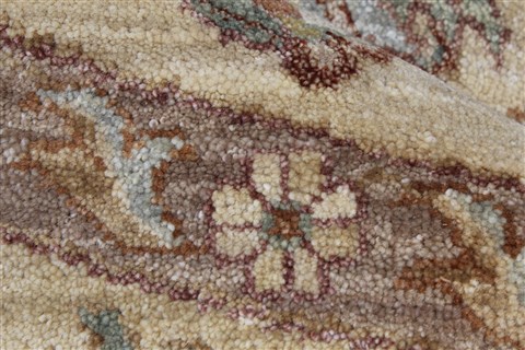 Chobi Beige Round Hand Knotted 710 X 711 Area Rug 250-26266 Image 7