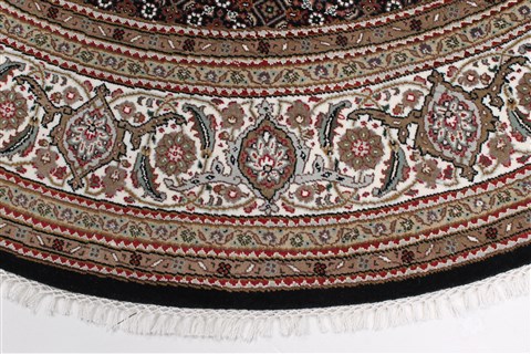 Mahi Beige Round Hand Knotted 69 X 69 Area Rug 250-26271 Image 3