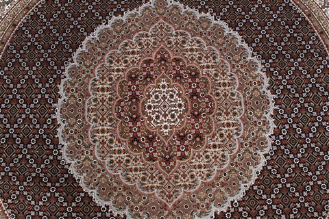 Mahi Beige Round Hand Knotted 69 X 69 Area Rug 250-26271 Image 4