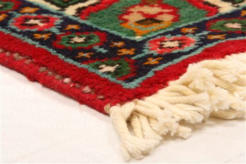 Tabriz Red Square Hand Knotted 110 X 26 Area Rug 253-26273 Image 1
