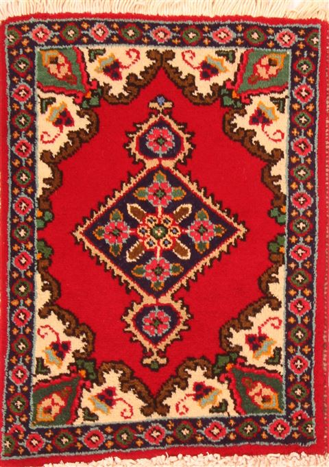 Tabriz Red Square Hand Knotted 110 X 26 Area Rug 253-26273 Image 0