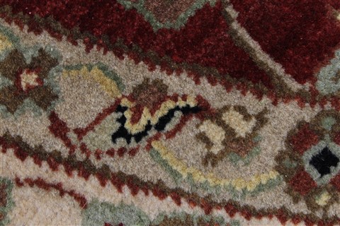 Kashan Beige Round Hand Knotted 610 X 610 Area Rug 250-26277 Image 1