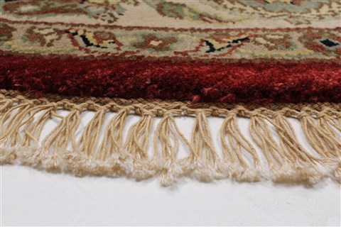 Kashan Beige Round Hand Knotted 610 X 610 Area Rug 250-26277 Image 7
