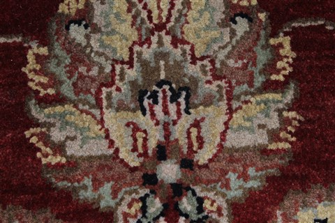 Kashan Beige Round Hand Knotted 610 X 610 Area Rug 250-26277 Image 9