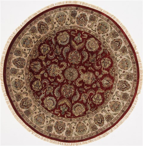 Kashan Beige Round Hand Knotted 610 X 610 Area Rug 250-26277 Image 0